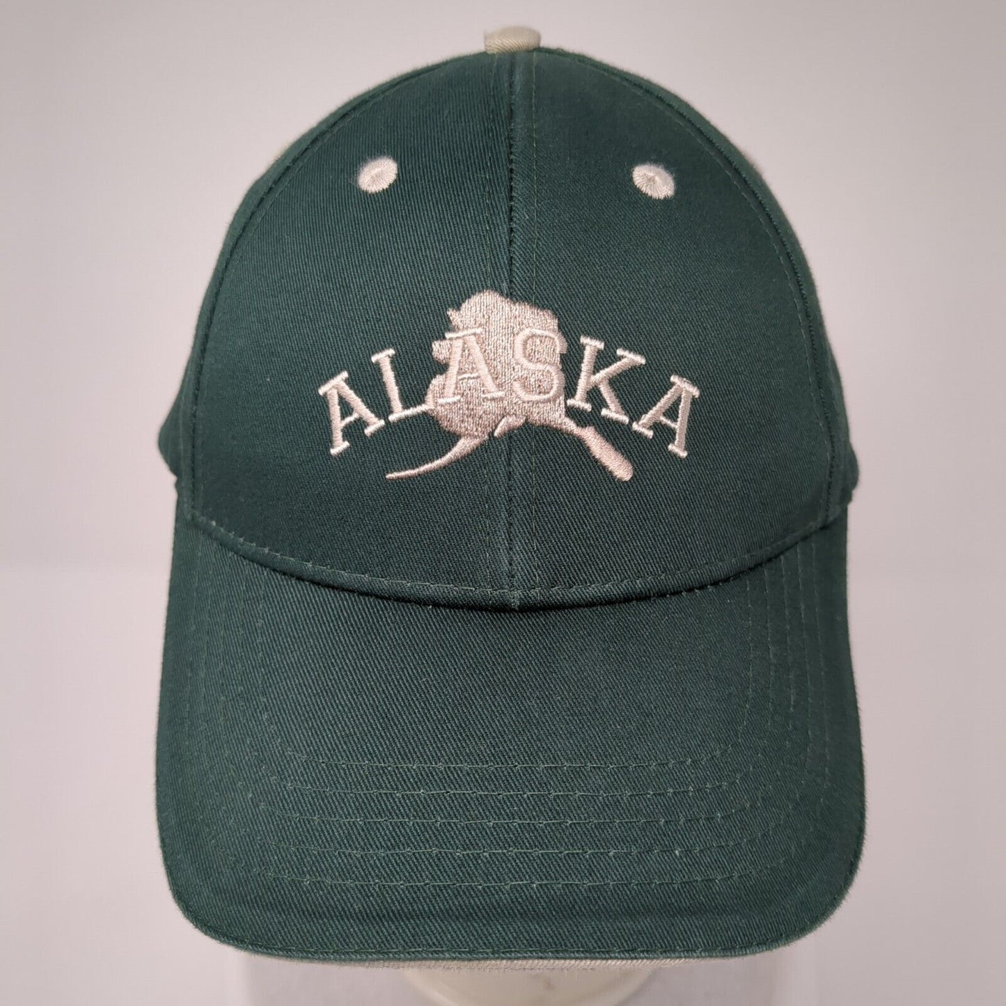 Alaska Strapback Hat Green One Size Adjustable Embroidered ACE USA