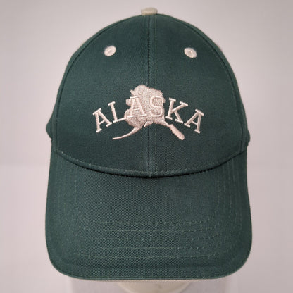 Alaska Strapback Hat Green One Size Adjustable Embroidered ACE USA