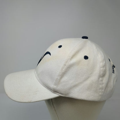 Snapback Hat White One Size Valley National Bank V Logo Green Under Brim Cotton