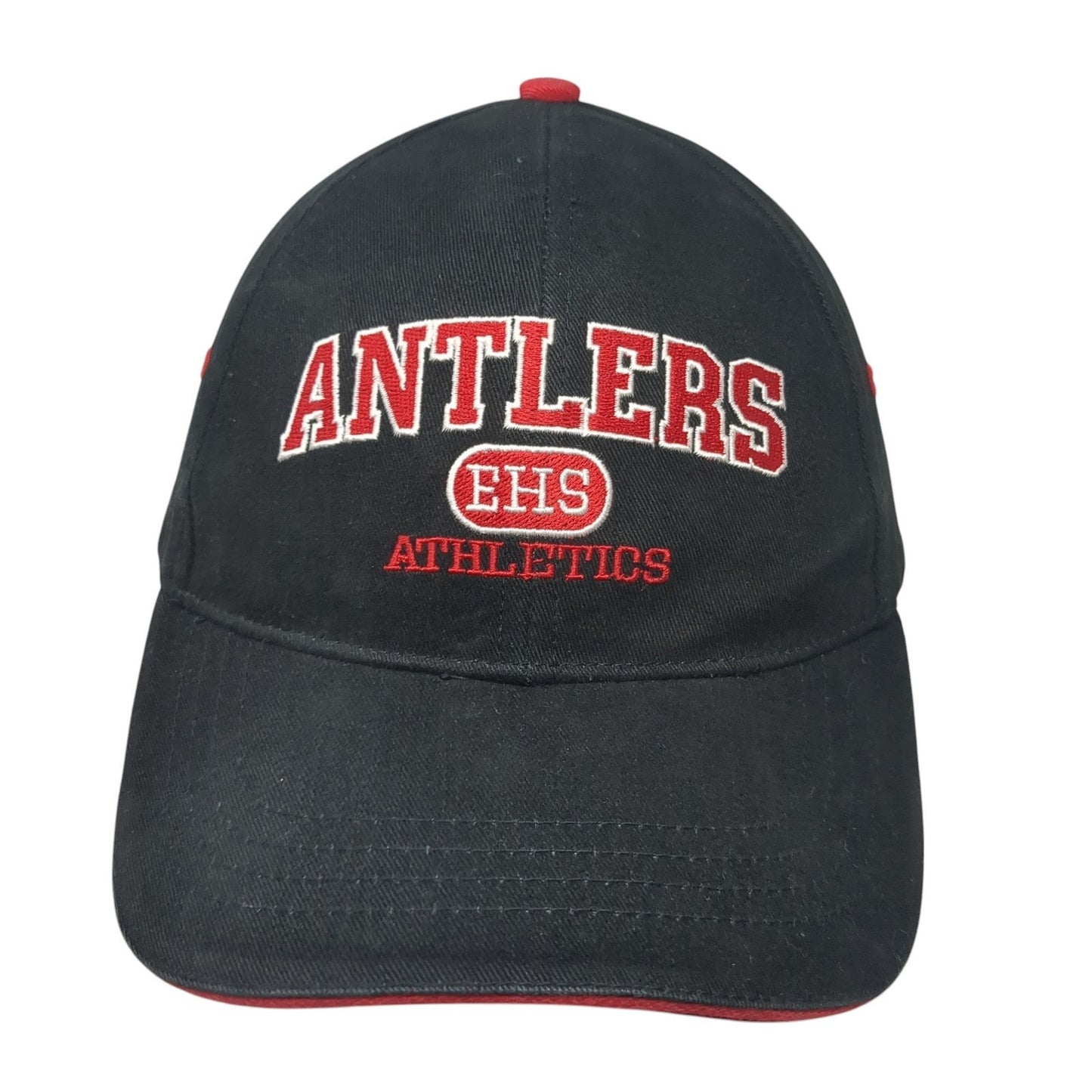EHS Antlers Athletics Strapback Hat Black One Size Adjustable 6 Panel