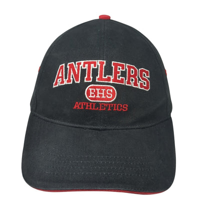 EHS Antlers Athletics Strapback Hat Black One Size Adjustable 6 Panel