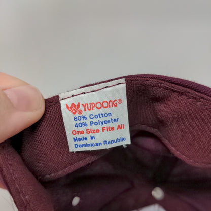 Discover God's Love Share It With Others Snapback Hat Red Burgundy One Size Rope