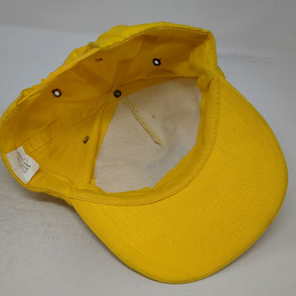 Helly-Hansen 5 Panel Yellow One Size Hat Snapback Embroidered HH Logo Cotton