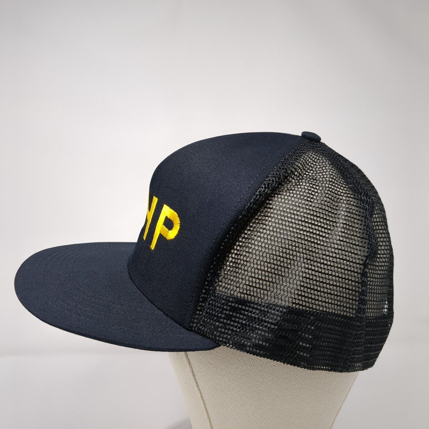 NHP Snapback Trucker Hat Black L/XL Mesh Back Fechheimer Uniforms