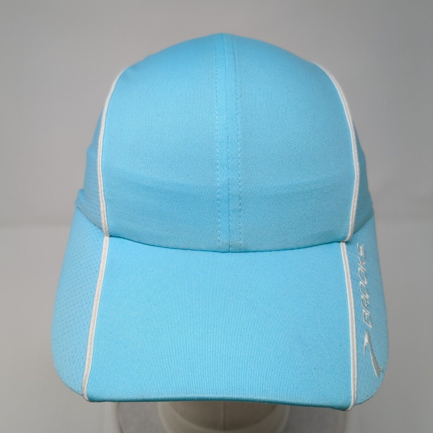 Brooks Strapback 5 Panel Cap Blue One Size Adjustable Embroidered Polyester