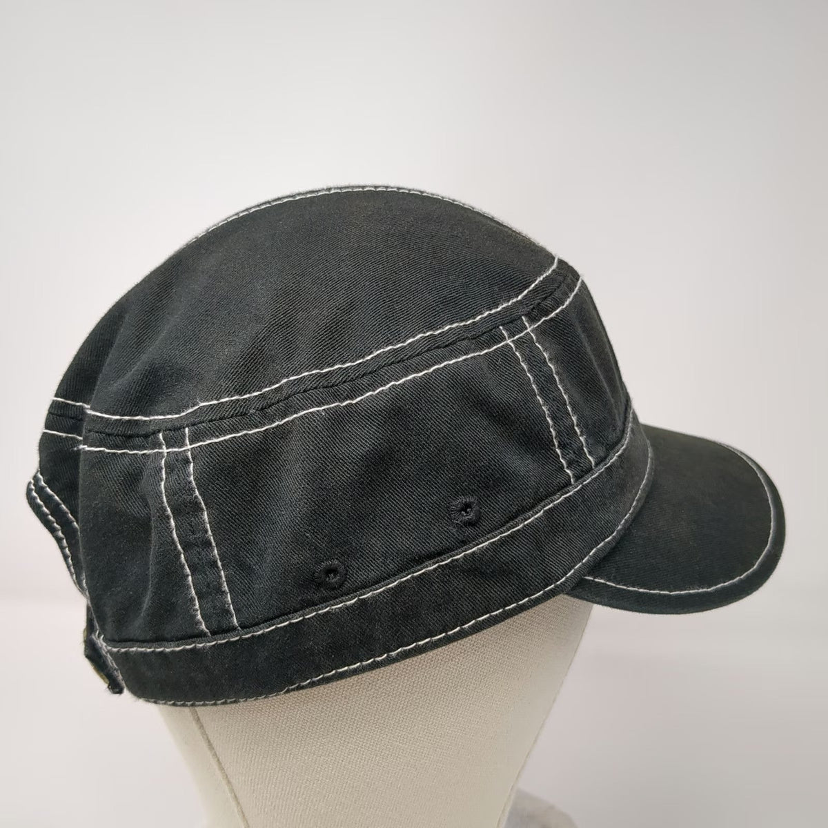 Crocs Army Cap Black One Size Cotton Contrast Stitch Strapback Adjustable Hat
