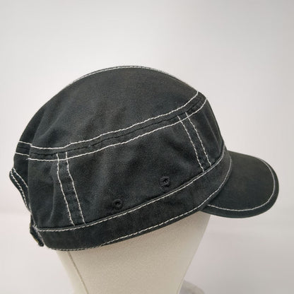 Crocs Army Cap Black One Size Cotton Contrast Stitch Strapback Adjustable Hat