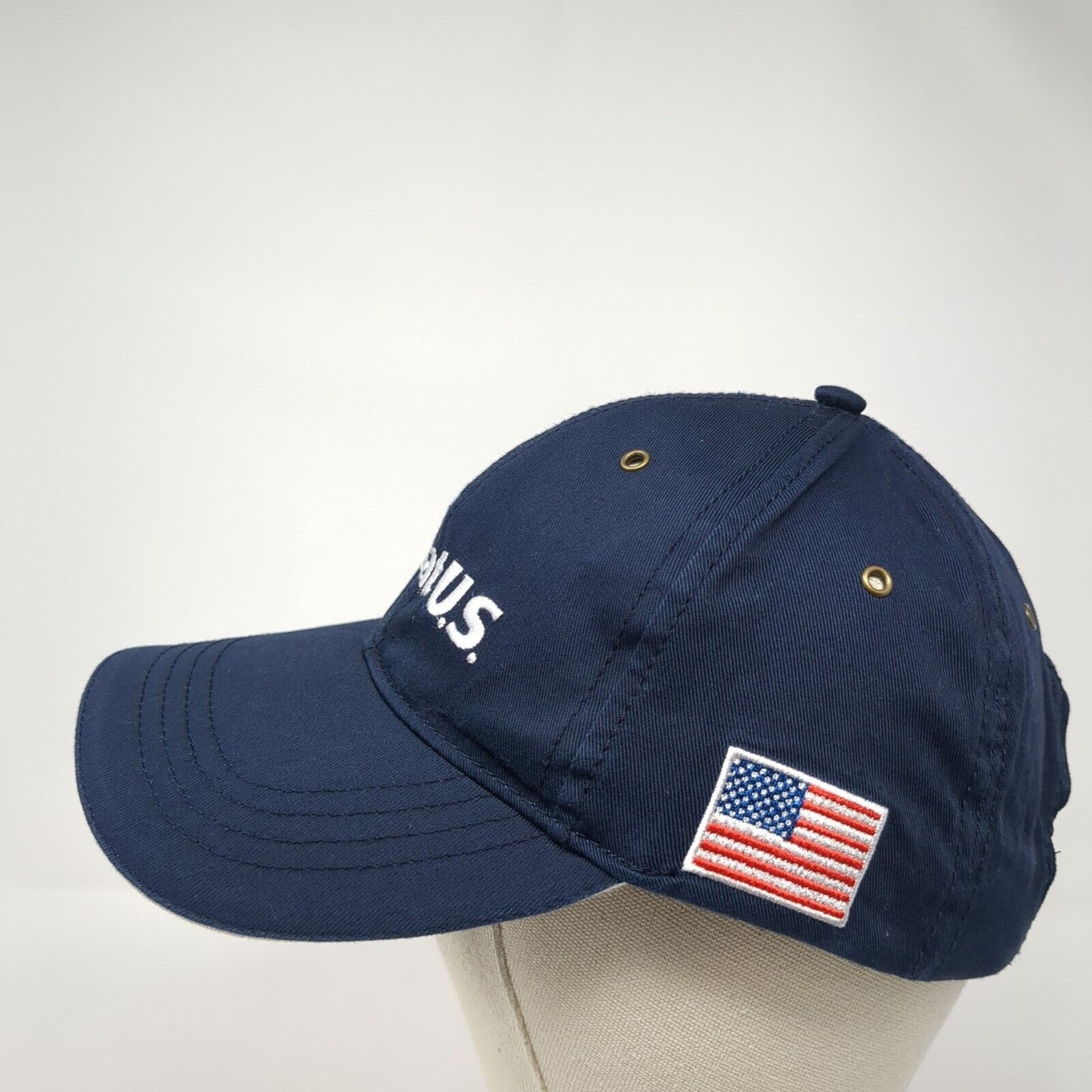 Boat U.S. Since 1966 Strapback Baseball Cap Blue One Size Adjustable Patriotic