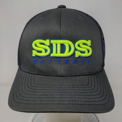 SDS Softball Men's Snapback Mesh Back Trucker Hat Multicolor Embroidered Logo