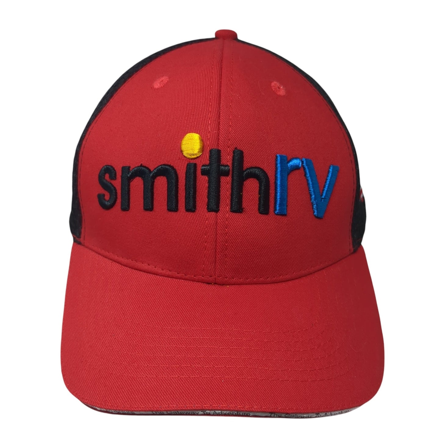 Smith RV Trucker Hat Red One Size Adjustable Embroidered Mesh Back 360 Apparel