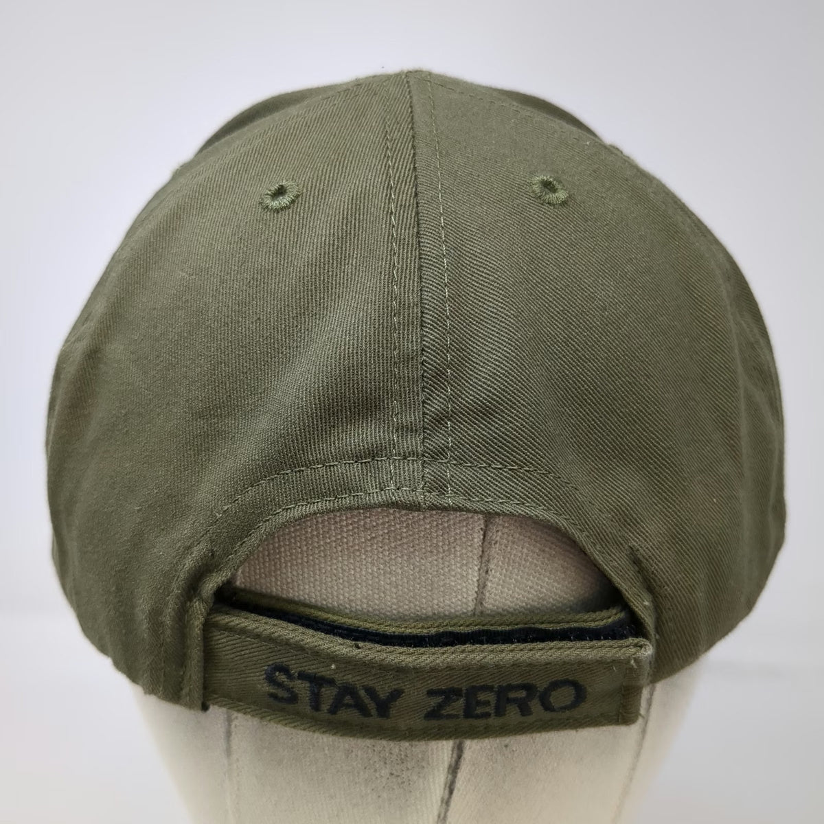 Zero Foxtrot Baseball Cap Green One Size Strapback USA Made Black Skull Ace Hat
