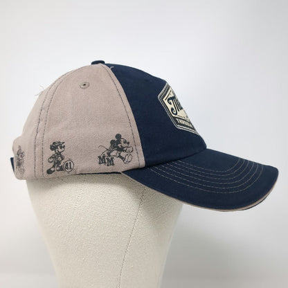 Disney Parks Mickey Mouse Years Blue Beige Baseball Cap One Size Hat Strapback