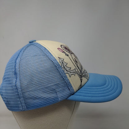 The North Face Snapback Mesh Back Trucker Hat Blue One Size Floral Print