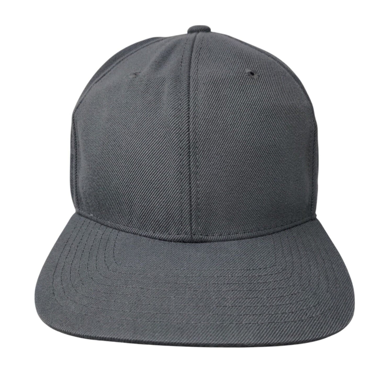 Zephyr Snapback Hat Gray One Size Adjustable Embroidered 6 Panel Blank Polyester