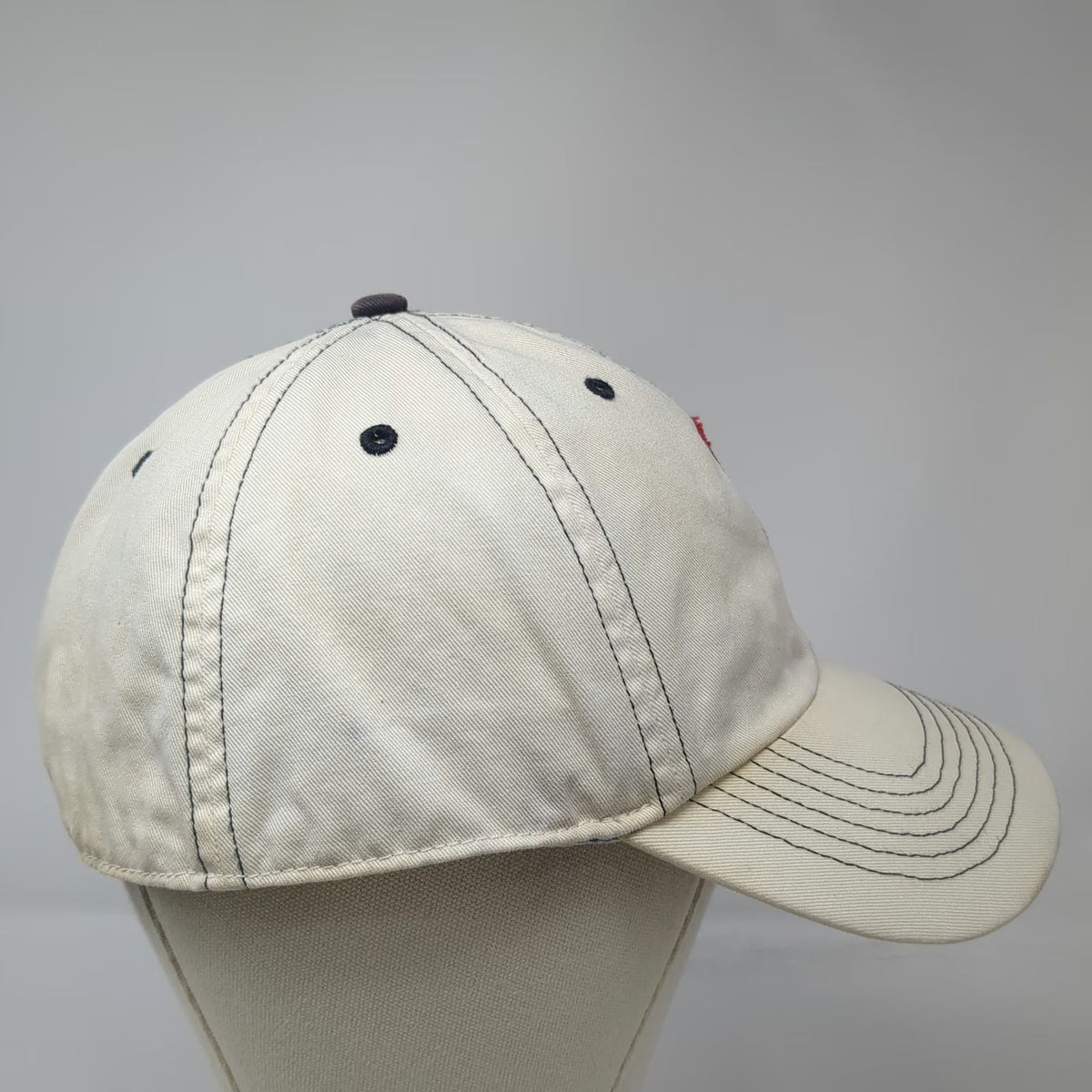Boston Red Sox MLB '47 Twins Baseball Cap Beige XL Contrast Stitching Fitted Hat