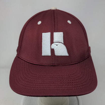 The Game Pro Fitted Hat Red Burgundy L/XL Gametek Embroidered Vented Holes