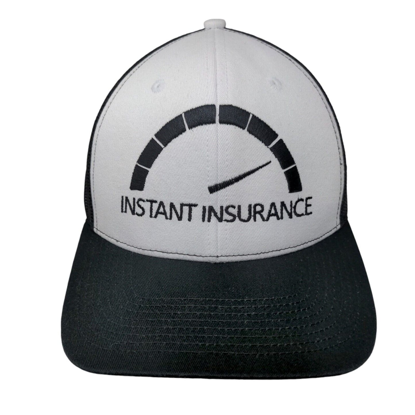 Instant Insurance Adult Snapback Trucker Hat Black OS Mesh Back Outdoor Cap