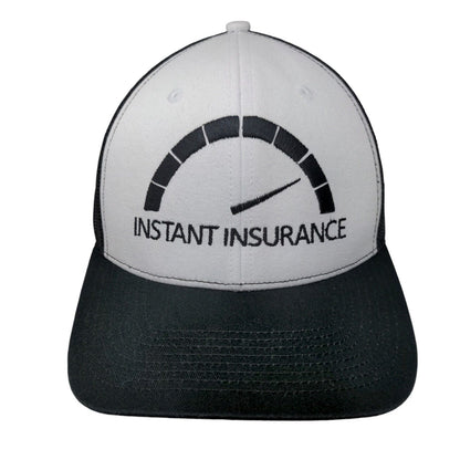 Instant Insurance Adult Snapback Trucker Hat Black OS Mesh Back Outdoor Cap