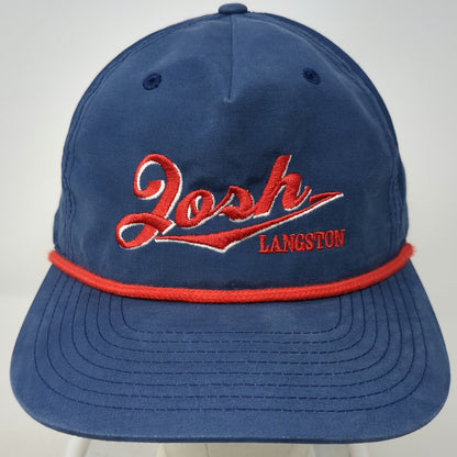 Richardson 5 Panel Blue One Size Rope Snapback Josh Langston Embroidered Hat