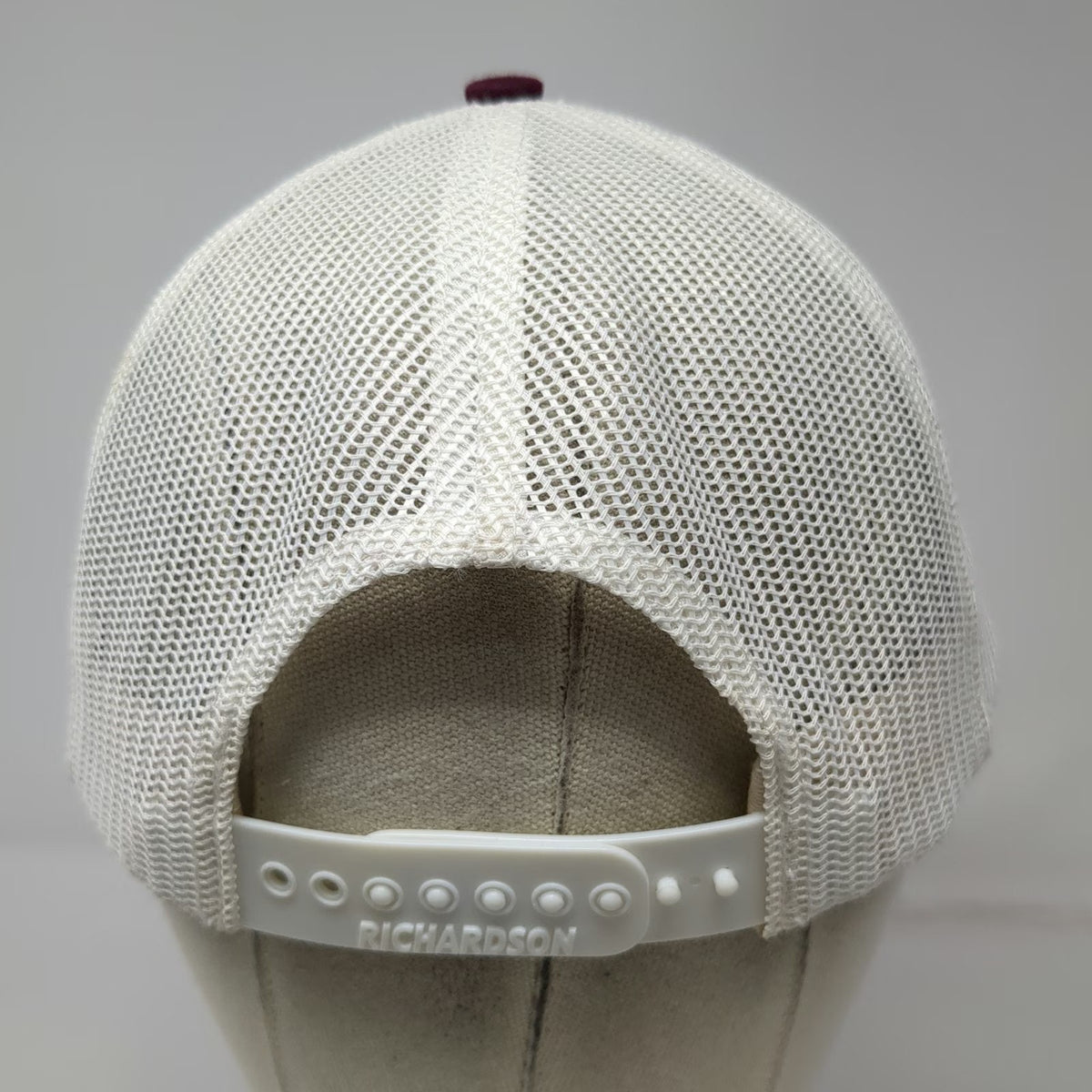 Richardson Trucker Hat Black White One Size Pfister Logo Mesh Snapback Model 112