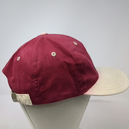 Craftsman Baseball Cap Red Beige One Size Cotton Embroidered Logo Slideback Hat