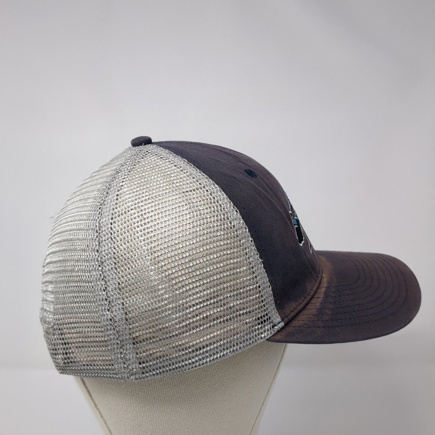 Patagonia Fitz Roy Bear Snapback Trucker Hat Blue OSFA Mesh Back