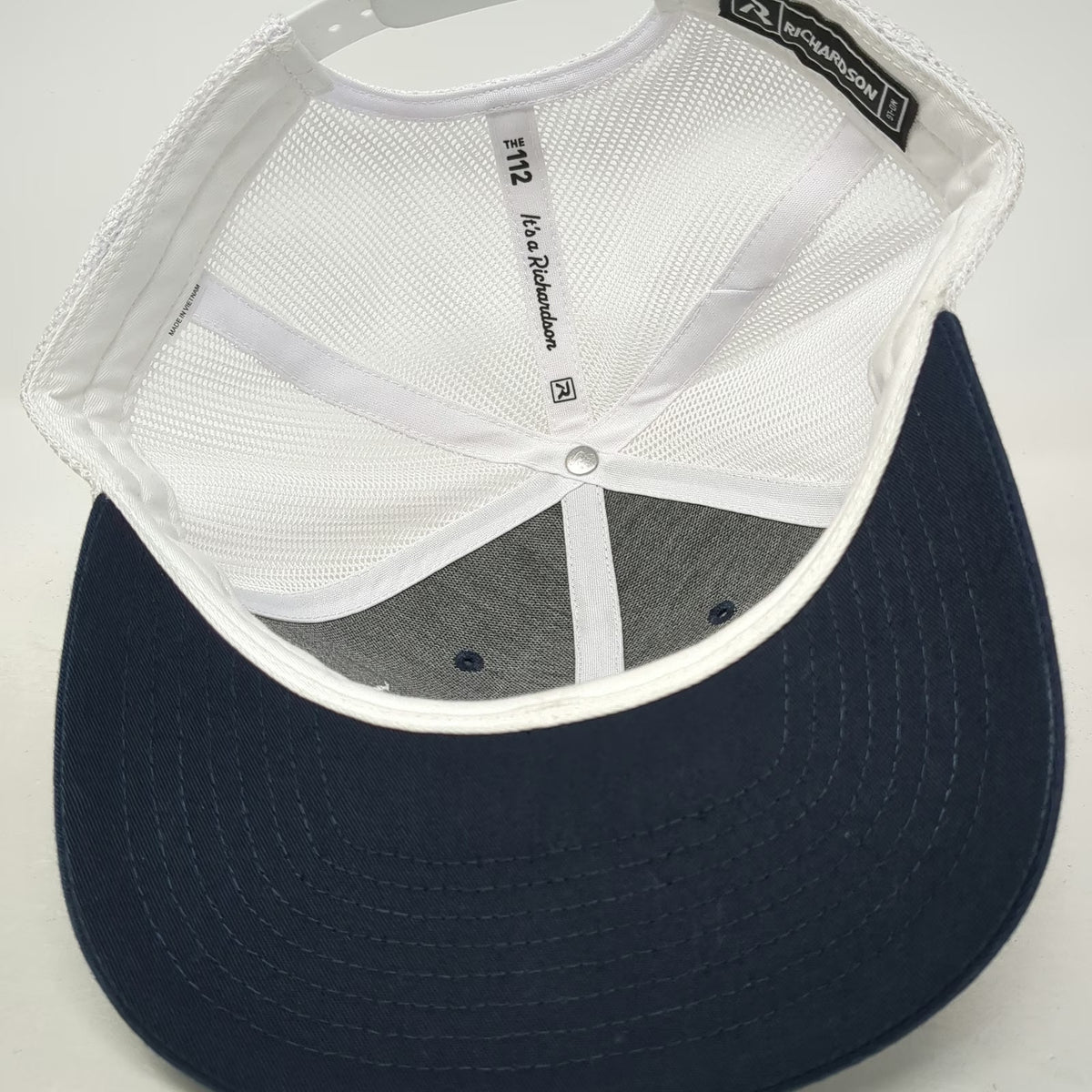 Richardson Trucker Hat Blue White L Summit View CPA Mesh Snapback Logo