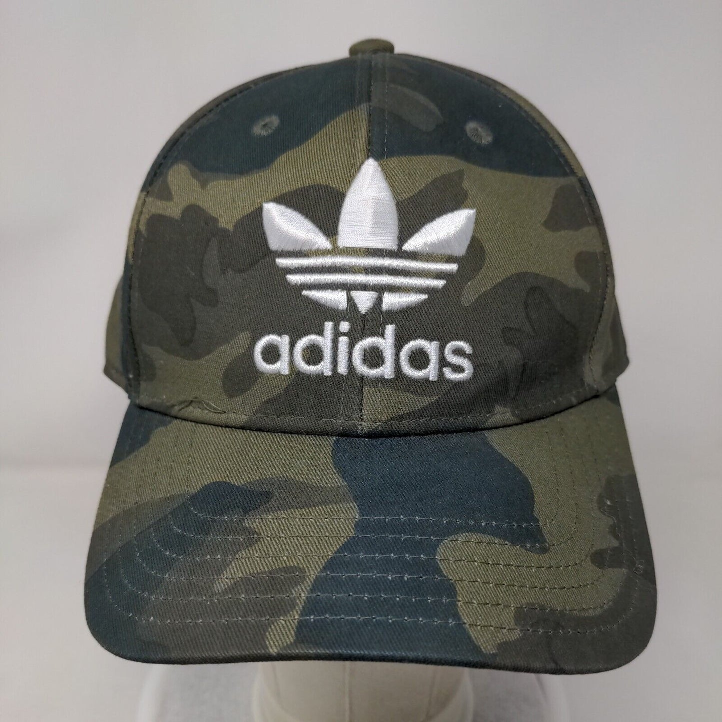 Adidas Snapback Hat Camouflage OSFM Adjustable Embroidered Trefoil 6 Panel