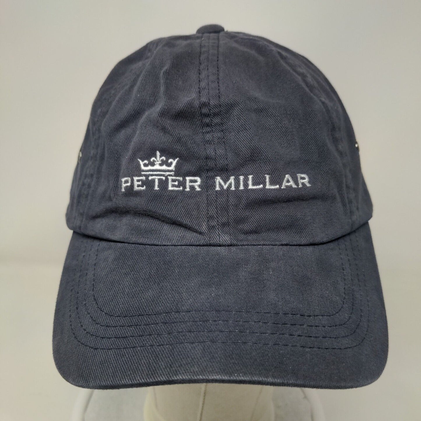 Peter Millar Slideback Hat Blue One Size Embroidered Adjustable Vent Holes