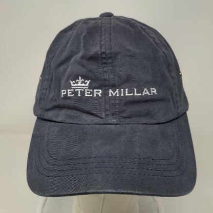 Peter Millar Slideback Hat Blue One Size Embroidered Adjustable Vent Holes