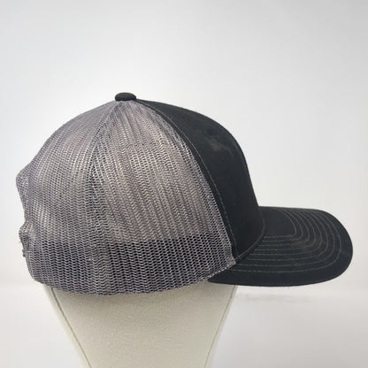 Richardson Trucker Hat Black One Size Mesh Back Snapback 112 Logo Adjustable Hat