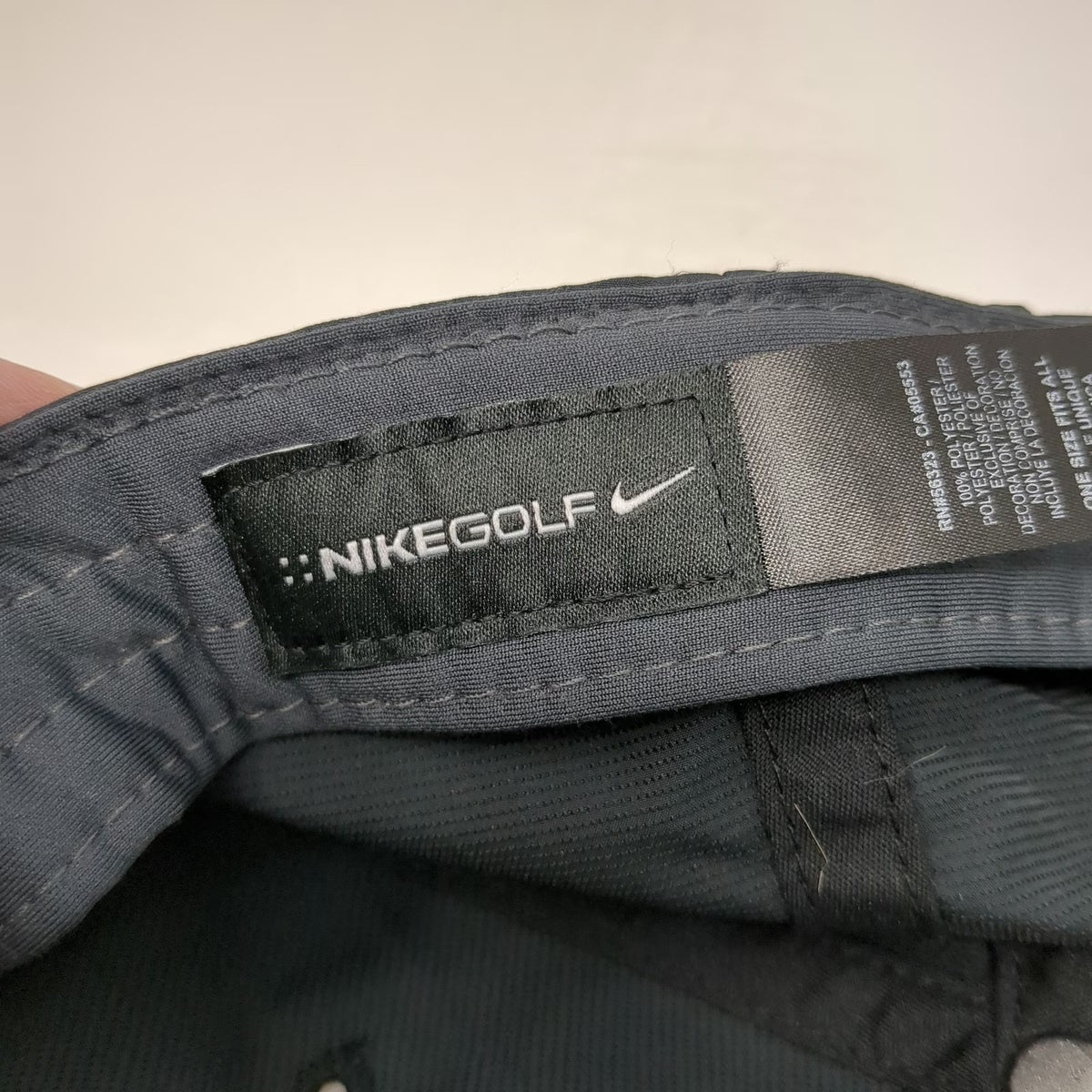 Nike Baseball Cap Black One Size Swoosh Lightweight Athletic Golf Strapback Hat