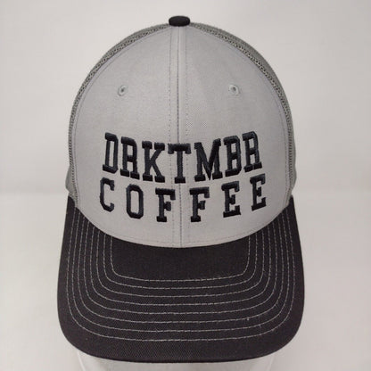 DRKTMBR Coffee Snapback Trucker Hat Gray OSFA Mesh Back Richardson