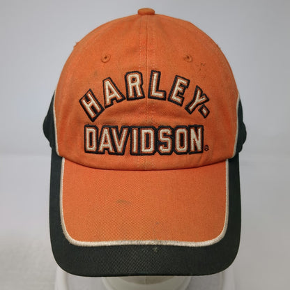 Harley-Davidson Baseball Cap Orange One Size Embroidered Slideback Cotton Hat