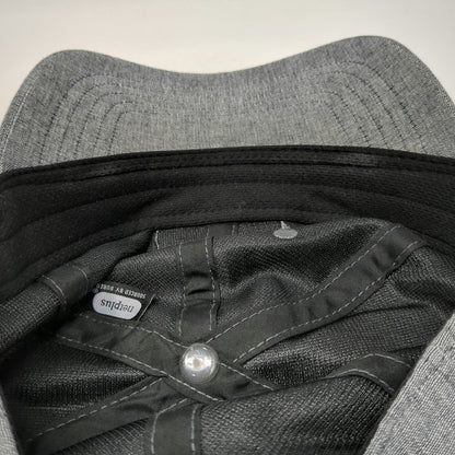 Eddie Bauer Gray Baseball Cap One Size Slideback Outdoor Patch Linen Blend Hat
