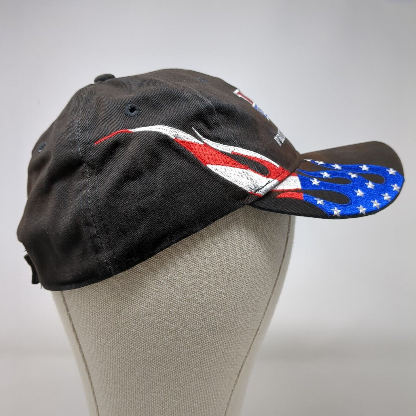 Veteran Proudly Served Strapback Hat Black OSFM Adjustable Embroidered