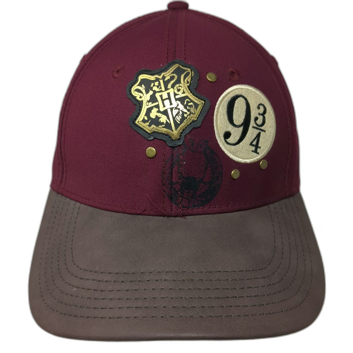 Harry Potter Baseball Cap Red OSFM Slideback Hogwarts Crest Platform 9 3/4 Hat