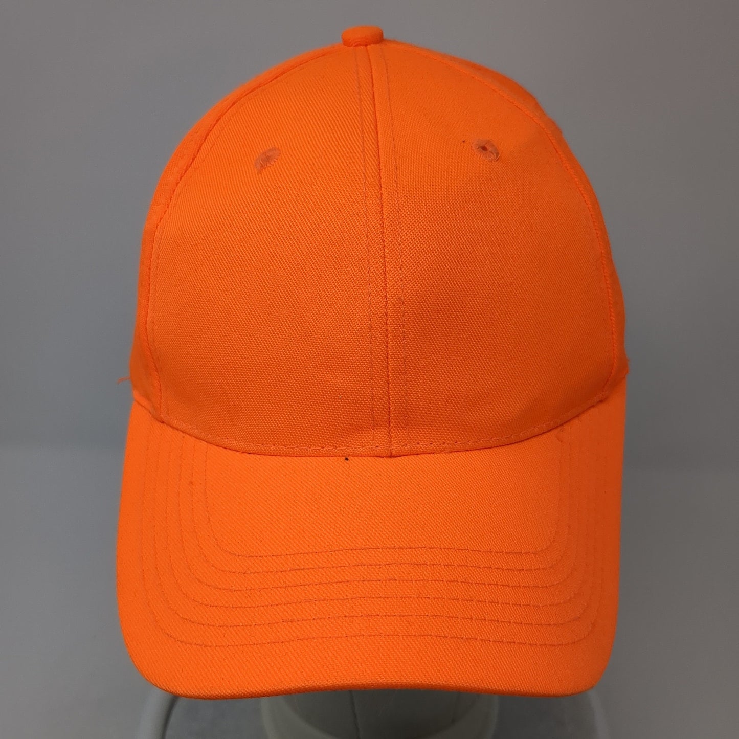 Signatures Snapback Hat Orange One Size Adjustable Vented Holes Blank