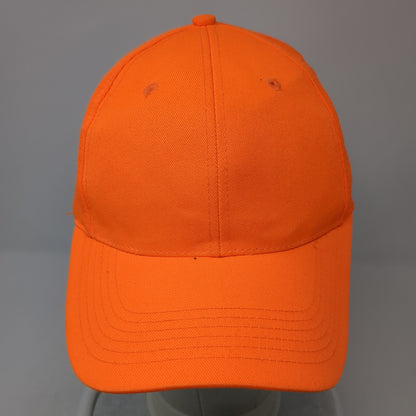 Signatures Snapback Hat Orange One Size Adjustable Vented Holes Blank