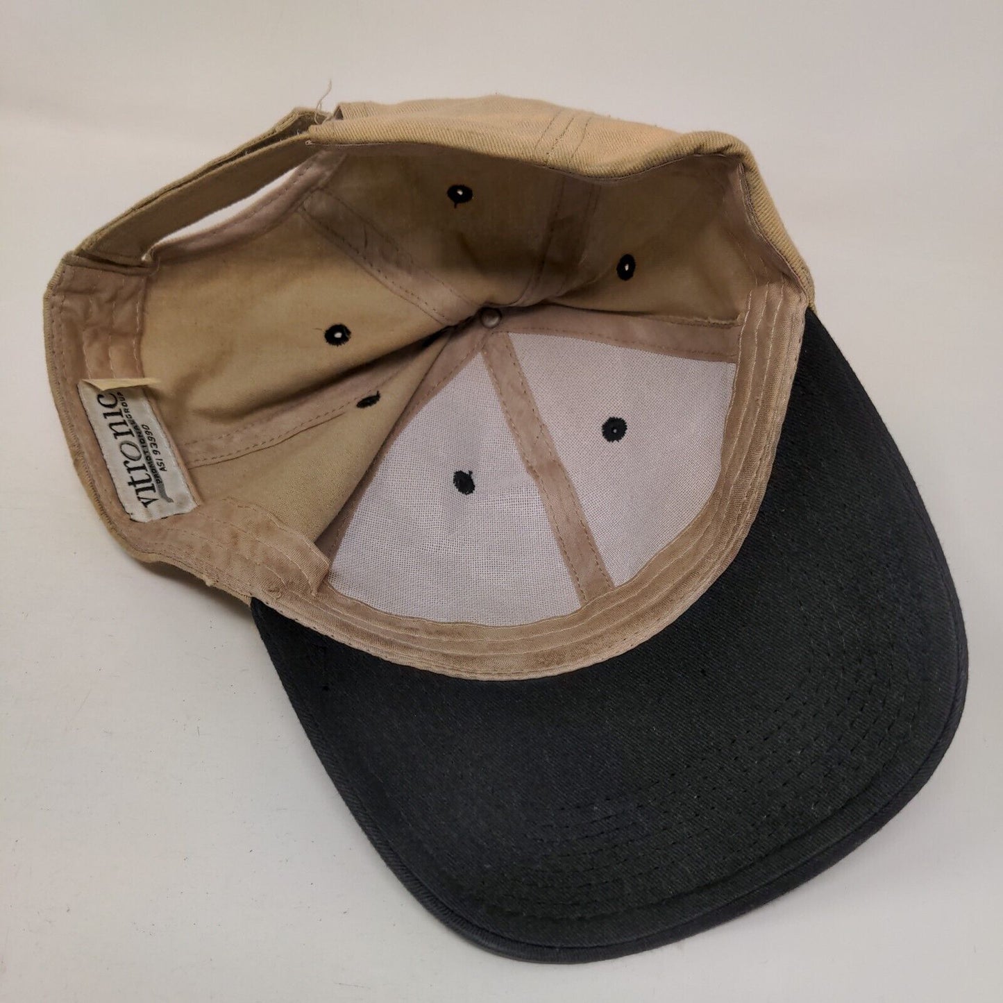 A.A. Davis Transportation LLC Strapback Hat Tan OSFA Colorblock 6 Panel