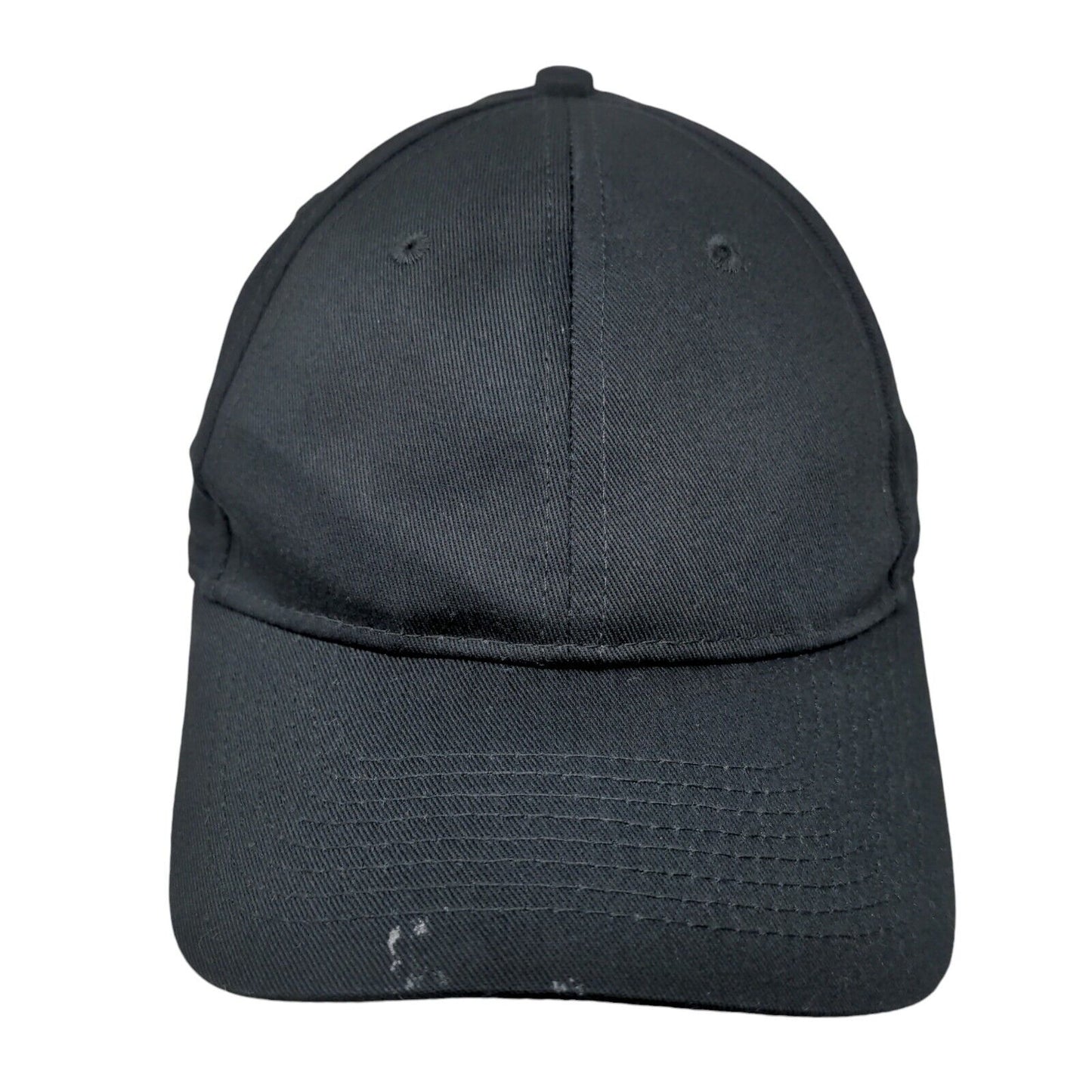 Port & Company Strapback Hat Black One Size Adjustable Vented Holes Blank