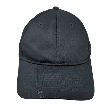 Port & Company Strapback Hat Black One Size Adjustable Vented Holes Blank