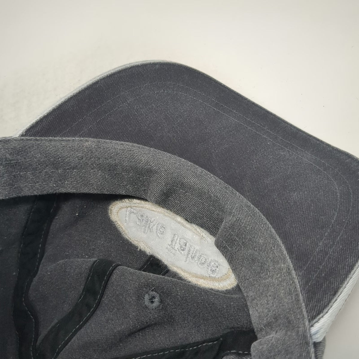 Ahead Baseball Cap Gray One Size Lake Tahoe Side Zipper Pocket Hat Slideback