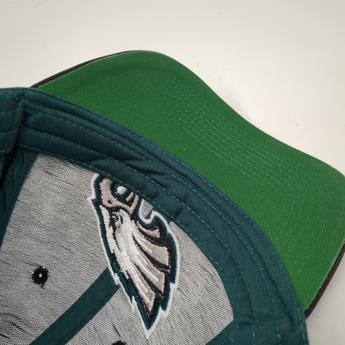 NFL Team Apparel Philadelphia Eagles Green Black One Size Strapback Cap Hat Logo