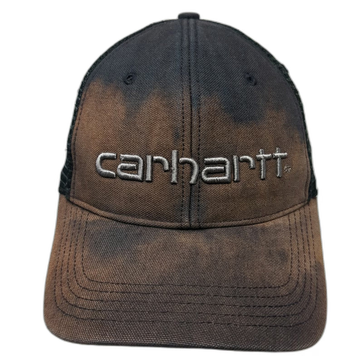 Carhartt Trucker Hat Black L Mesh Back Bleached Snapback Embroidered hat