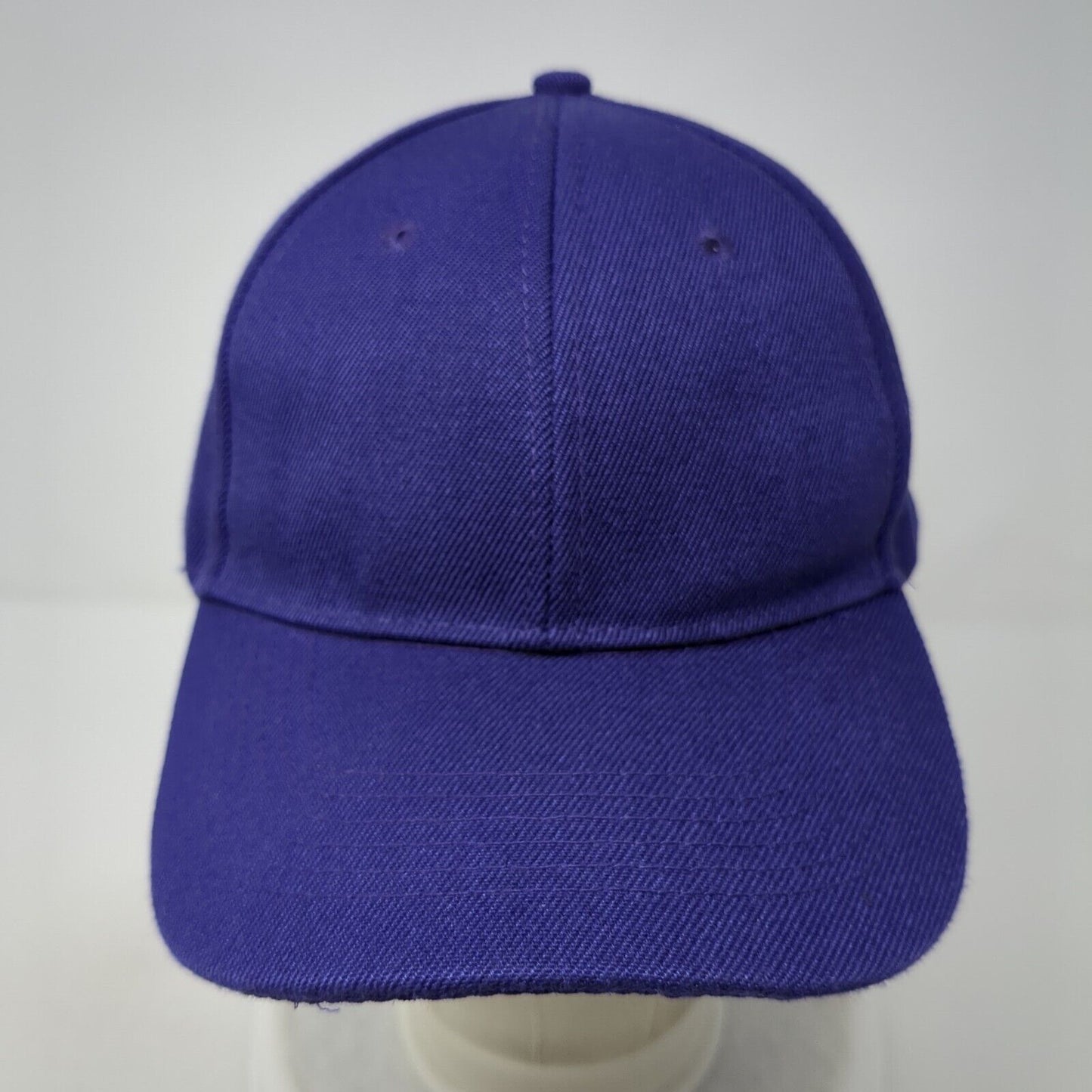 Unbranded Strapback Hat Purple One Size Adjustable Blank 6 Panel