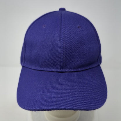 Unbranded Strapback Hat Purple One Size Adjustable Blank 6 Panel