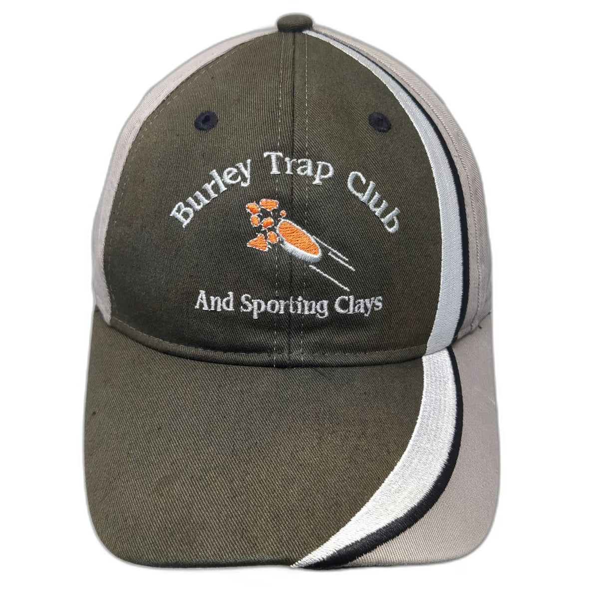 Burley Trap Club Sporting Clays Baseball Cap Green Gray One Size Hat Est 1986