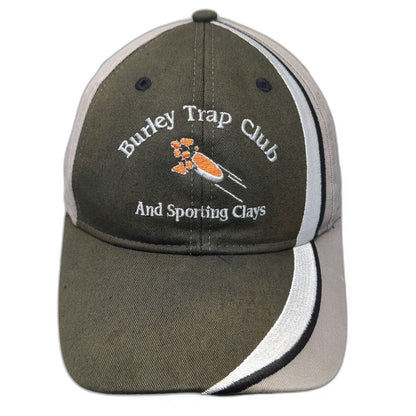 Burley Trap Club Sporting Clays Baseball Cap Green Gray One Size Hat Est 1986