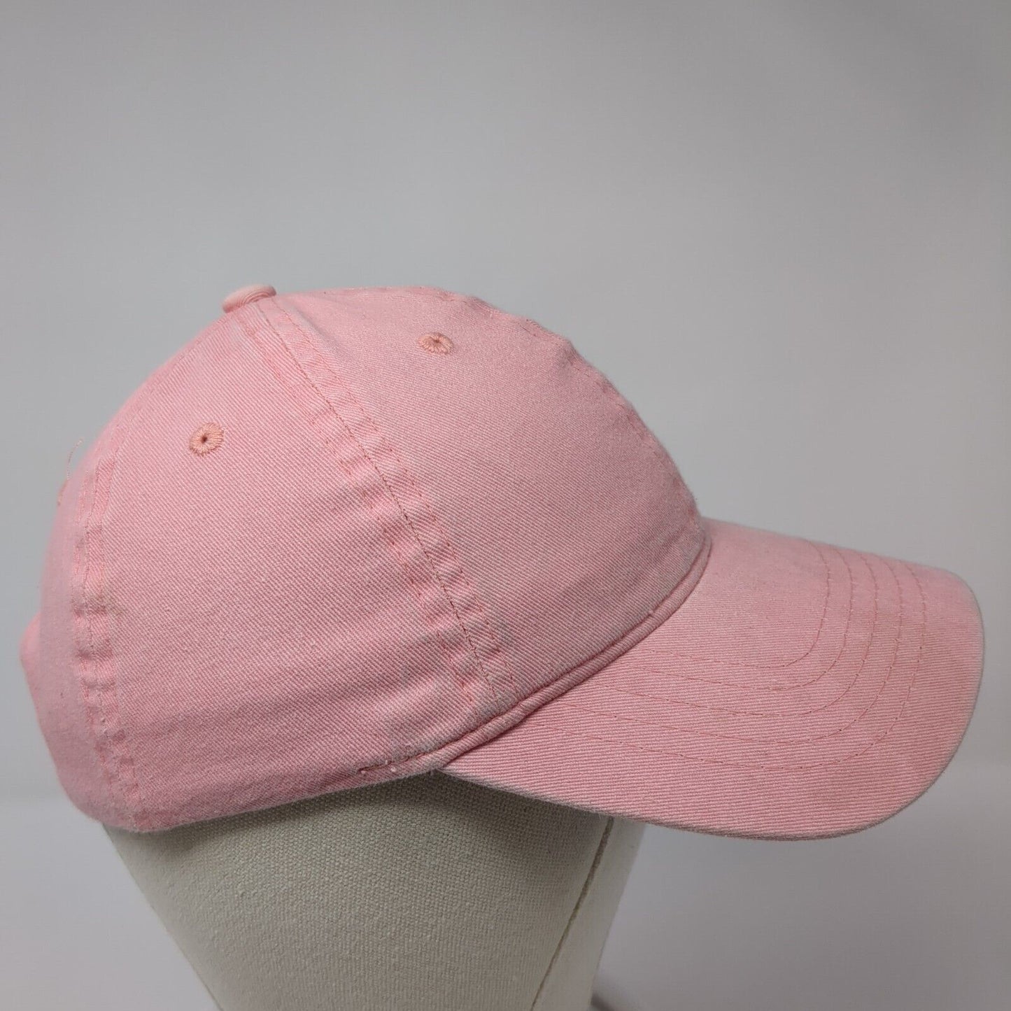 Unbranded Strapback Hat Pink One Size Solid Adjustable Outdoor Blank